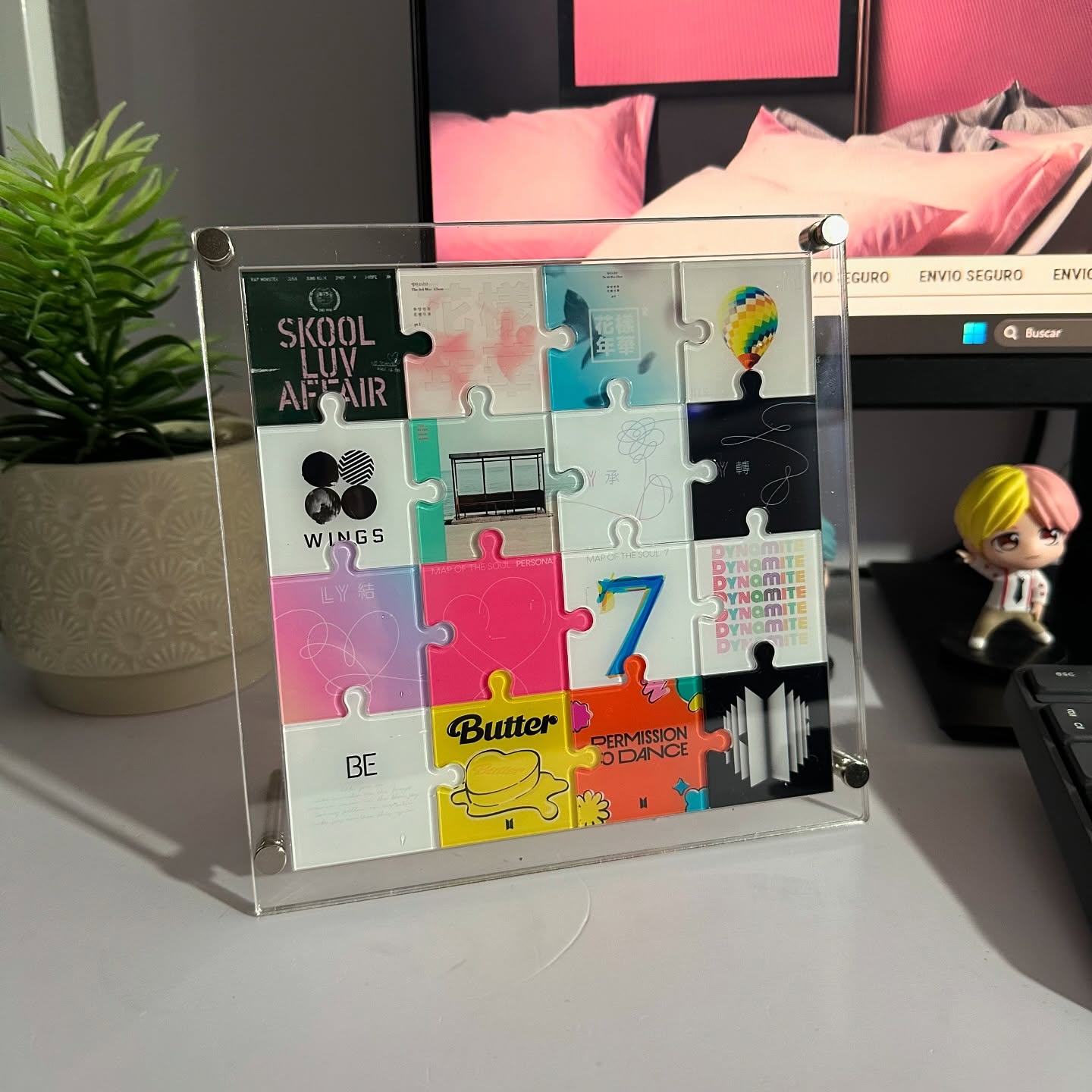 Desk Setup Home Office - Custom Acrylic Puzzle Display Personalized Puzzle