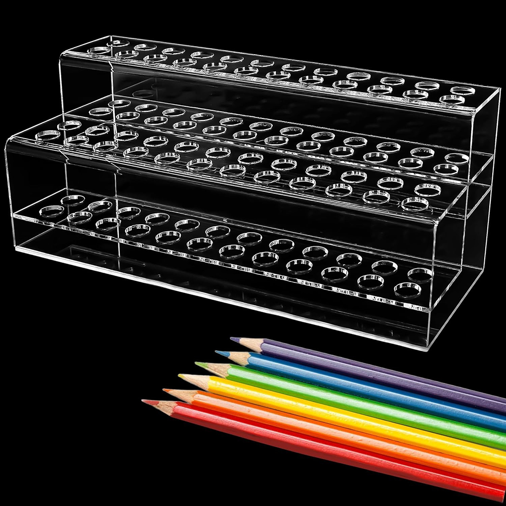 Transparent Acrylic Pen Holder - Desk Setup Home Office ulasan dan harga