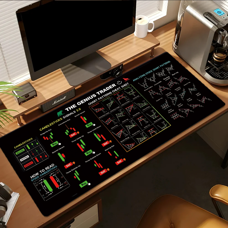EXCO Stock Market Trader Leath - Desk Setup Rug ulasan dan harga