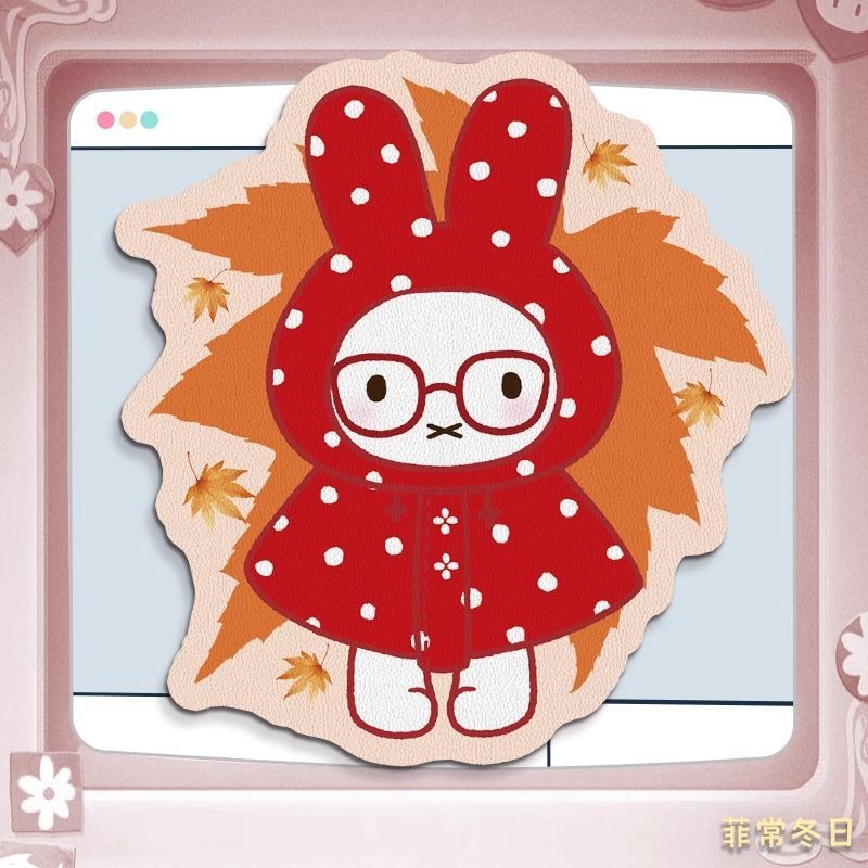 Anime Miffy Leather Mouse Pad  - Desk Setup Tv ulasan dan harga