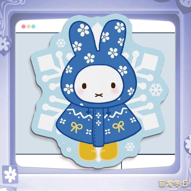 Anime Miffy Leather Mouse Pad  - Desk Setup Tv ulasan dan harga