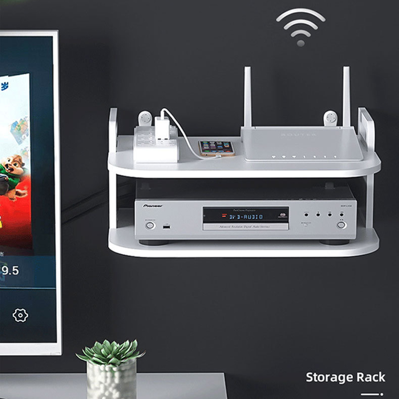 Wall-Mounted Router Cable Orga - Desk Setup Tv ulasan dan harga