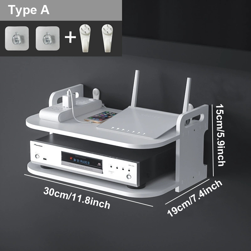 Wall-Mounted Router Cable Orga - Desk Setup Tv ulasan dan harga