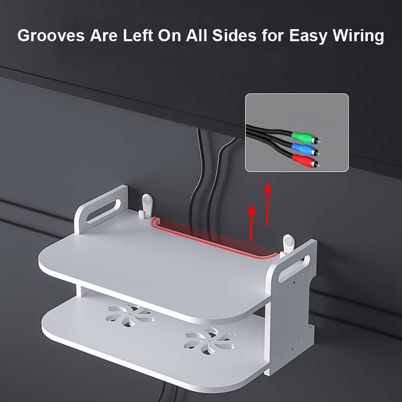 Wall-Mounted Router Cable Orga - Desk Setup Tv ulasan dan harga