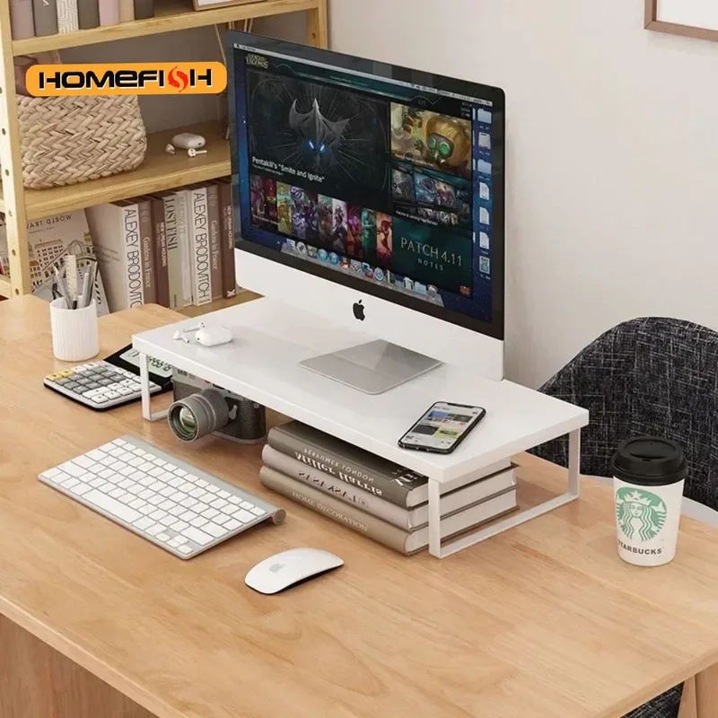 Elevated Desktop Monitor Riser - Desk Setup Home Office ulasan dan harga