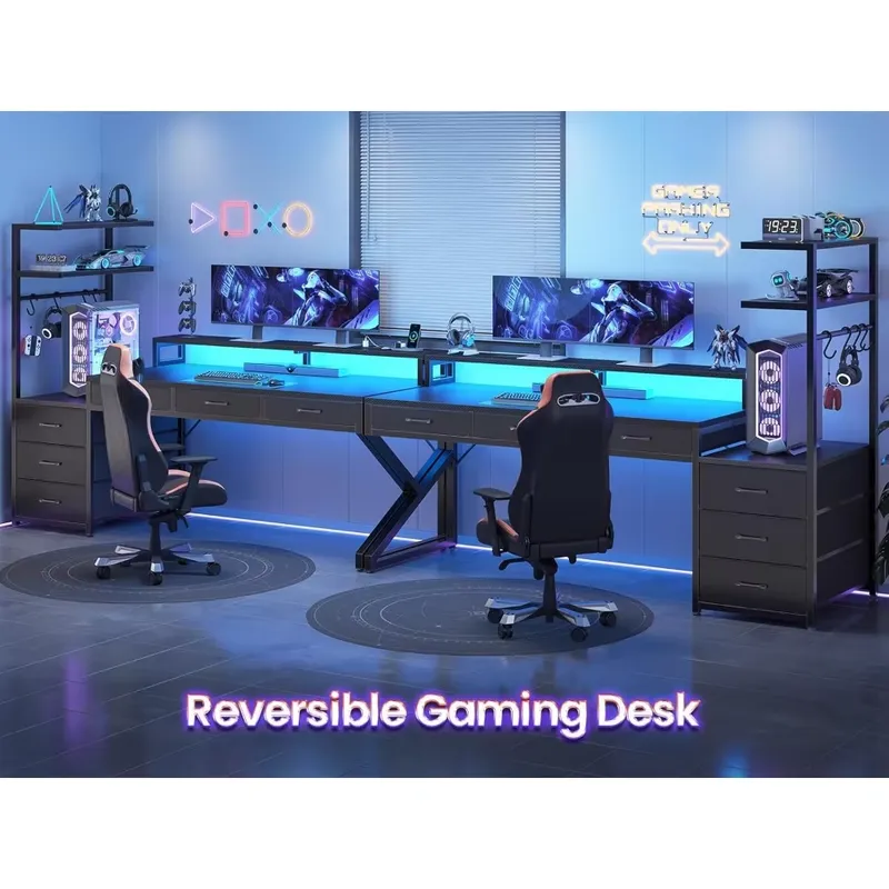 55 Inch Gaming Desk with 6 Dra - Desk Setup Corner ulasan dan harga