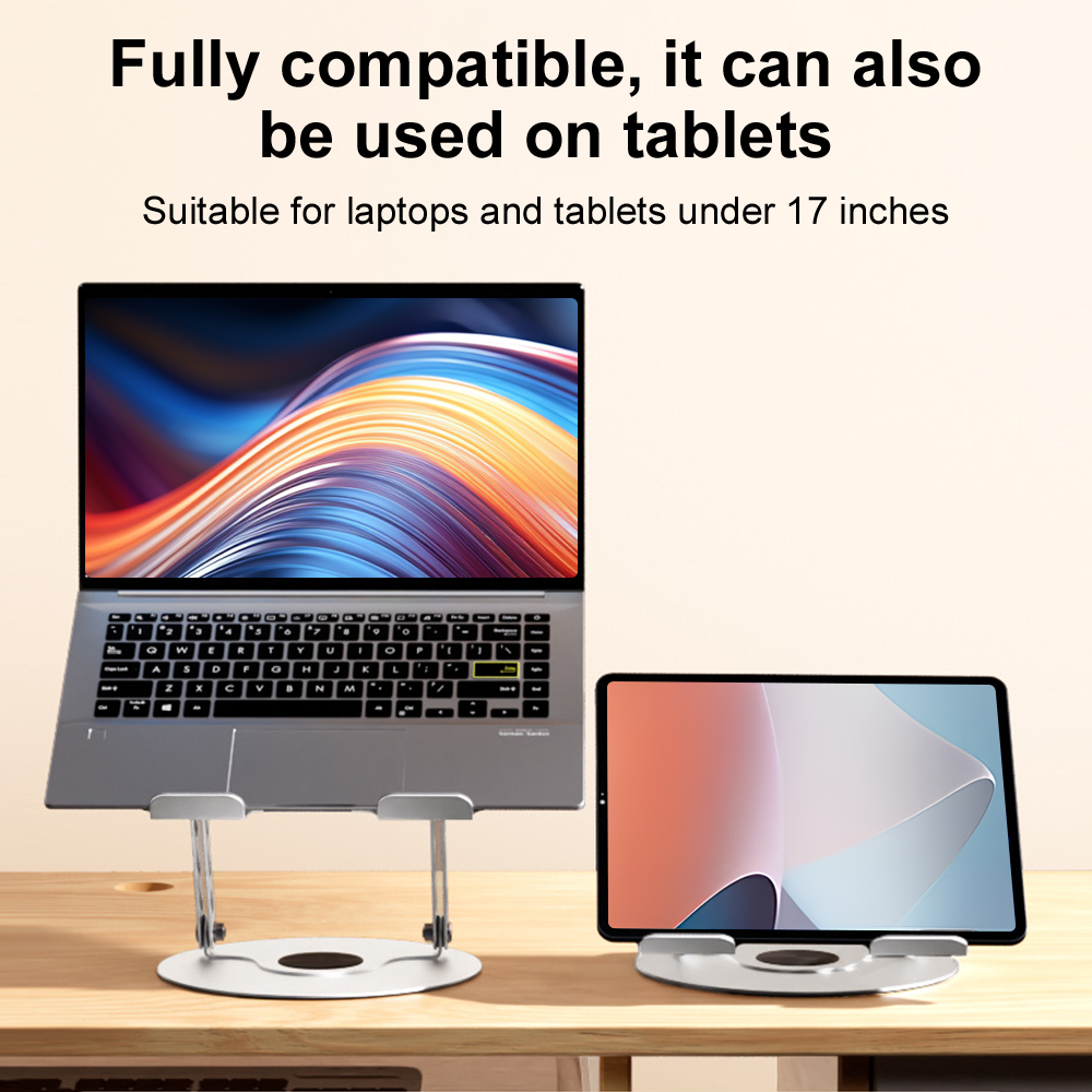 360° Rotating Laptop Stand Adj - Desk Setup Home Office ulasan dan harga