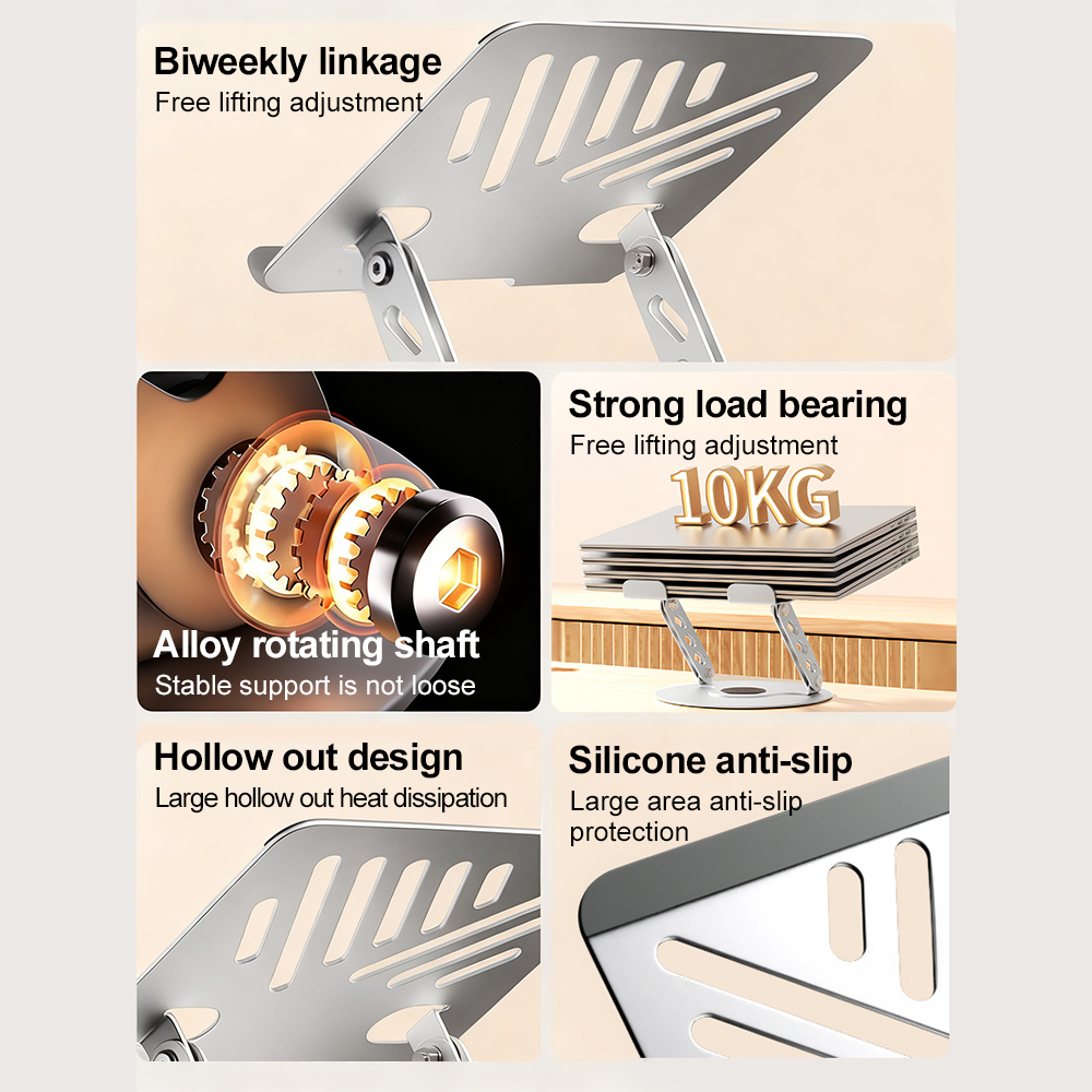 360° Rotating Laptop Stand Adj - Desk Setup Home Office ulasan dan harga