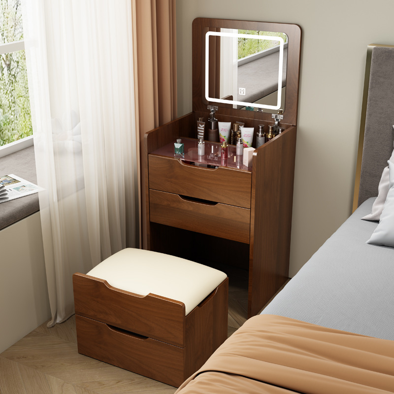 (Walnut) 3 in 1 Vanity Desk wi - Desk Setup In Small Bedroom ulasan dan harga
