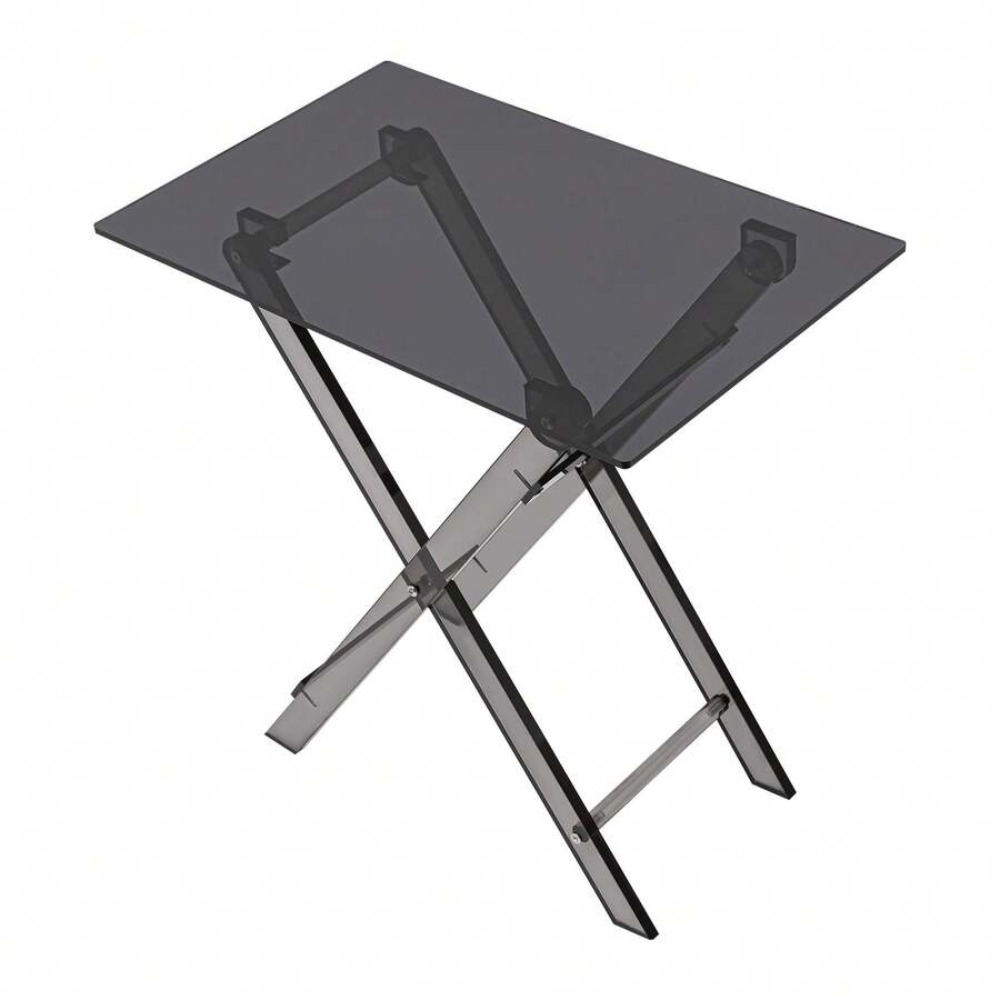 Clear Acrylic Folding Table 19 - Desk Setup Corner ulasan dan harga