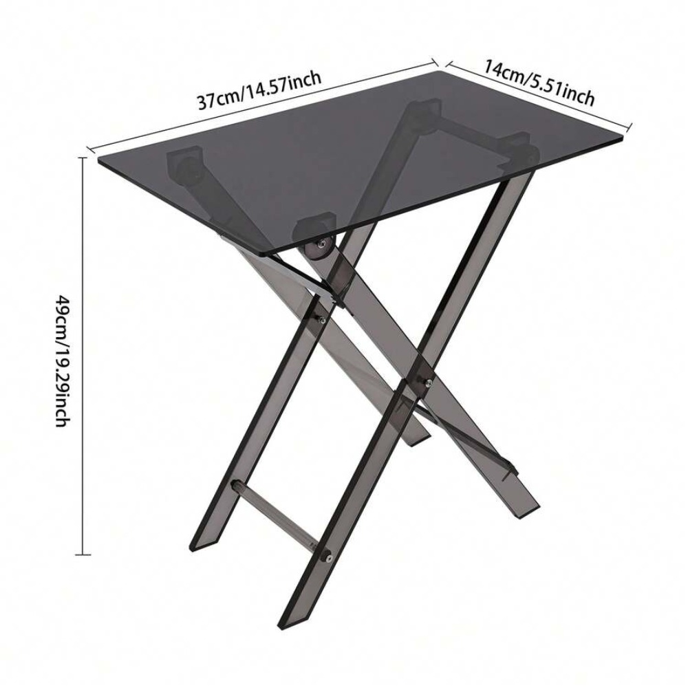Clear Acrylic Folding Table 19 - Desk Setup Corner ulasan dan harga