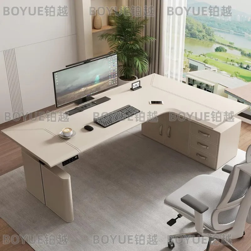 L Shaped Electric Height Adjus - Desk Setup Corner ulasan dan harga