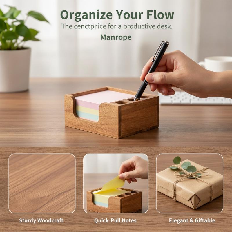 Minimalist Wooden Desk Organiz - Desk Setup Home Office ulasan dan harga
