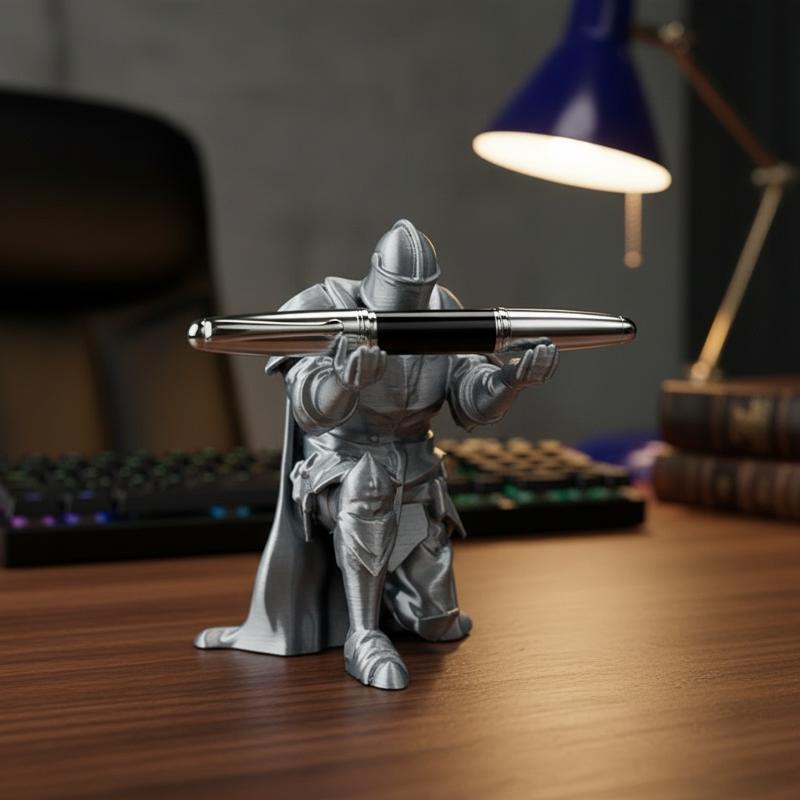 Knight Pen Holder Resin Mediev - Desk Setup Home Office ulasan dan harga