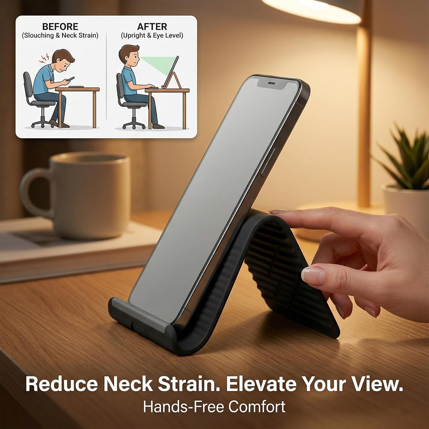 Flexible Foldable Silicone Pho - Desk Setup Home Office ulasan dan harga