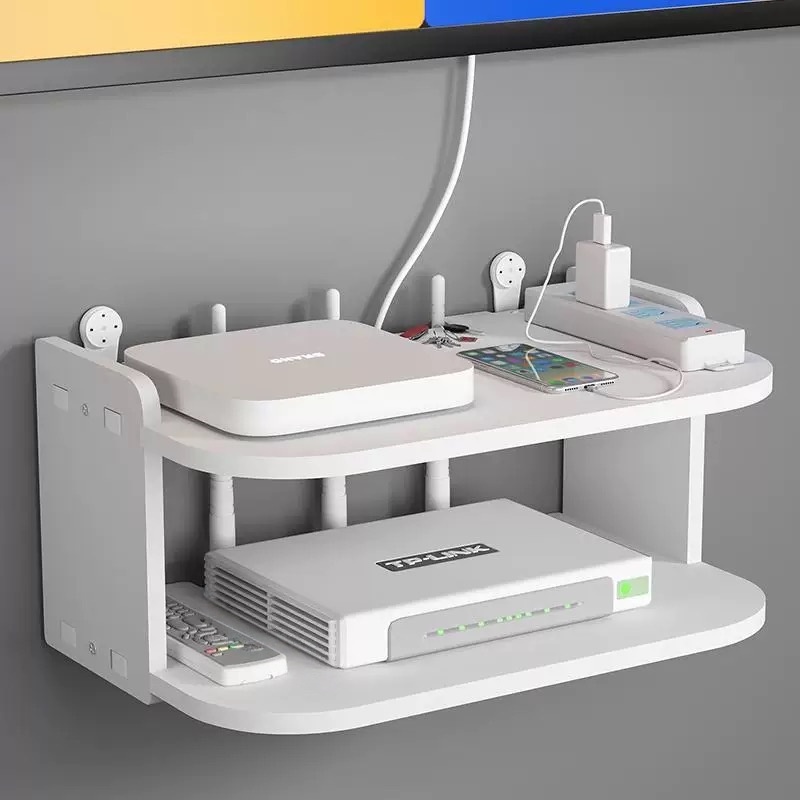 Wall-Mounted Router & Cable Or - Desk Setup Tv ulasan dan harga