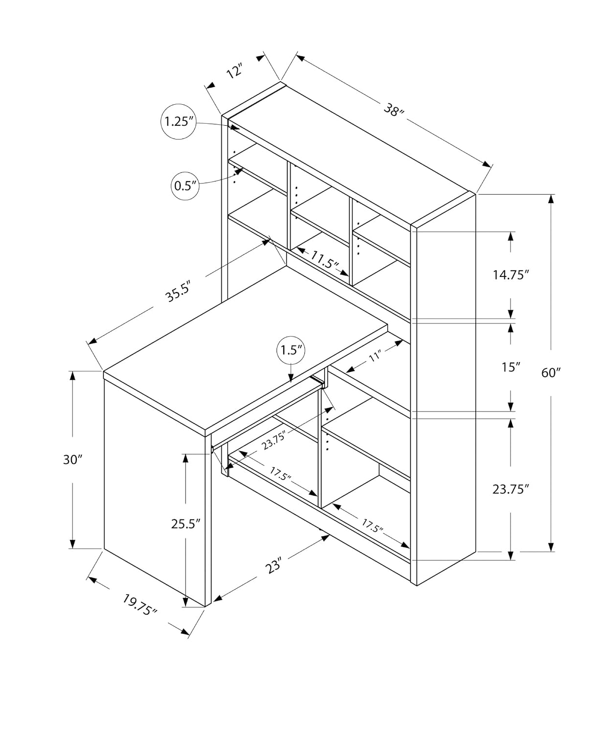 Corner Desk with Adjustable Sh - Desk Setup Corner ulasan dan harga