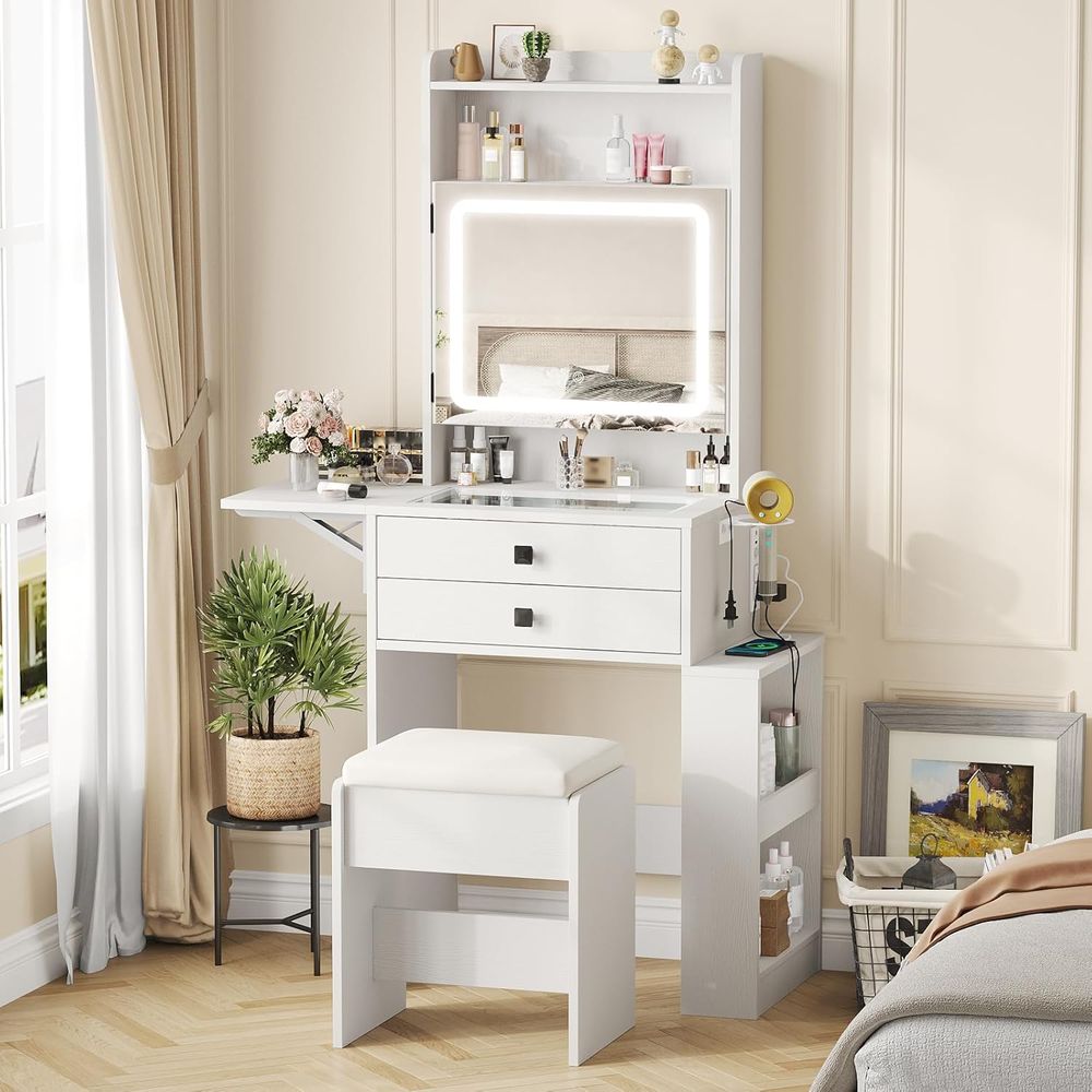 Vabches Small Makeup Vanity De - Desk Setup In Small Bedroom ulasan dan harga