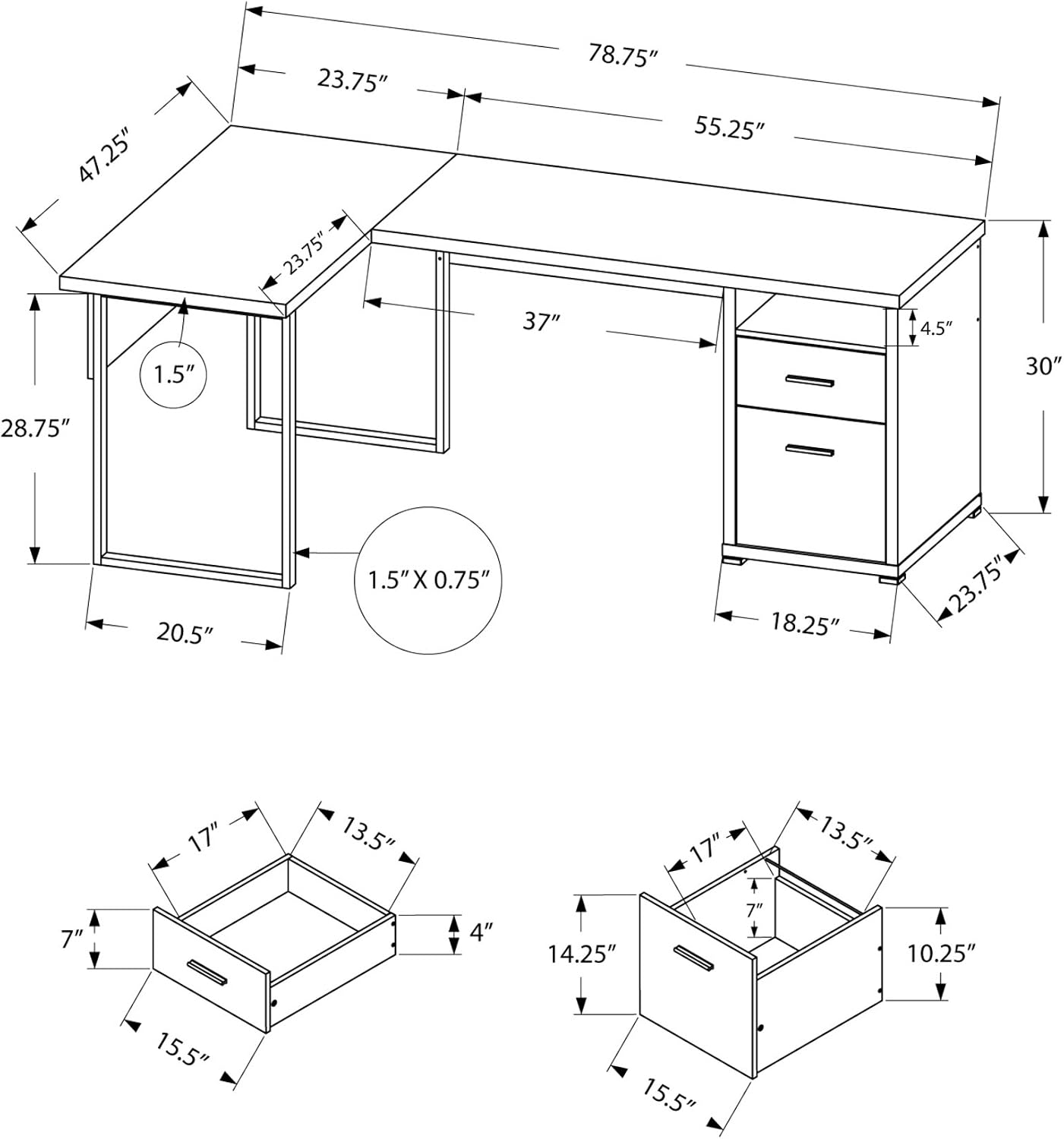 I 7257 Computer Desk, Home Off - Desk Setup Corner ulasan dan harga