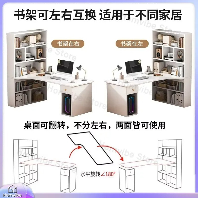L Shaped Computer Desk with Bo - Desk Setup Corner ulasan dan harga