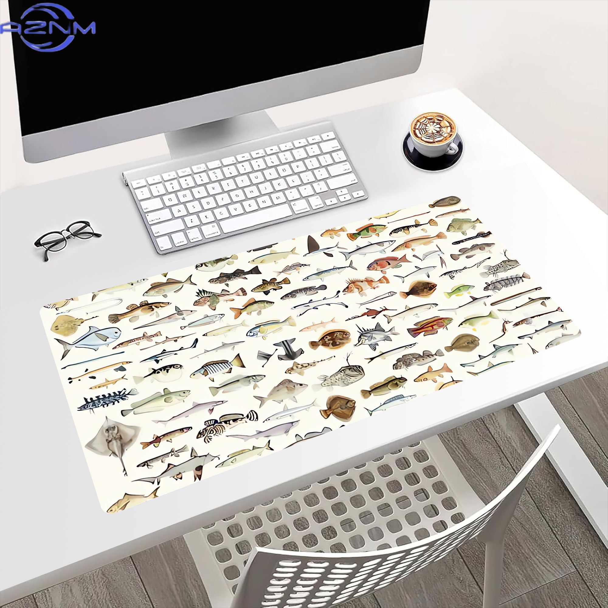 Fish Desk Mat for Mood Lightin - Desk Setup Corner ulasan dan harga