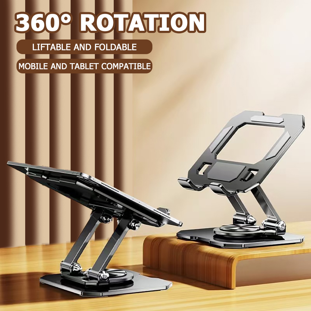 360 Rotating Tablet Phone Stan - Desk Setup Home Office ulasan dan harga