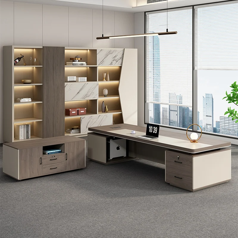Minimalist Desk Furniture Offi - Desk Setup Corner ulasan dan harga